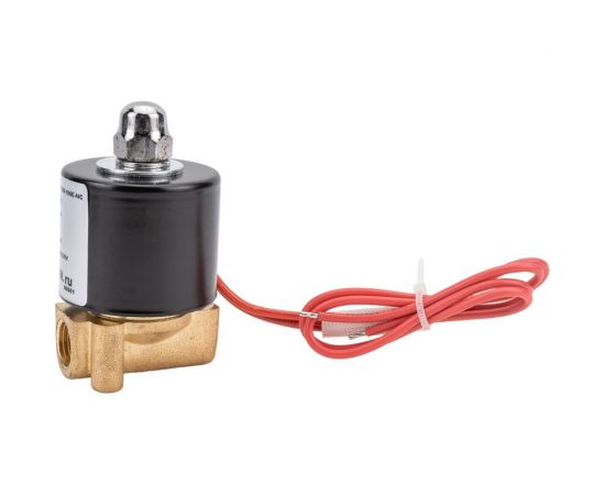 Электромагнитный клапан DN.ru VS2W-100E-NC Ду8 Ру7 латунь резьба 1/4 НЗ EPDM 220B D130-01246 