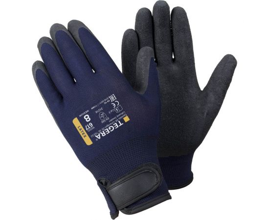 Рабочие нейлоновые ультратонкие перчатки TEGERA латексный облив, р-р 9 617-9 