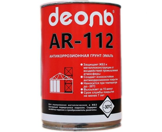 Антикоррозионная грунт-эмаль серебрянка Деоль полуматовая ar-112 0,8 кг AR112G08 