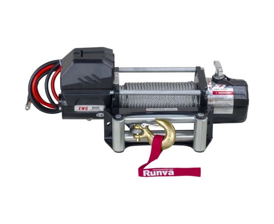 Автомобильная электрическая лебёдка RUNVA 12V Magnum 9000 lbs 4200 кг стальной трос EWG9000U 