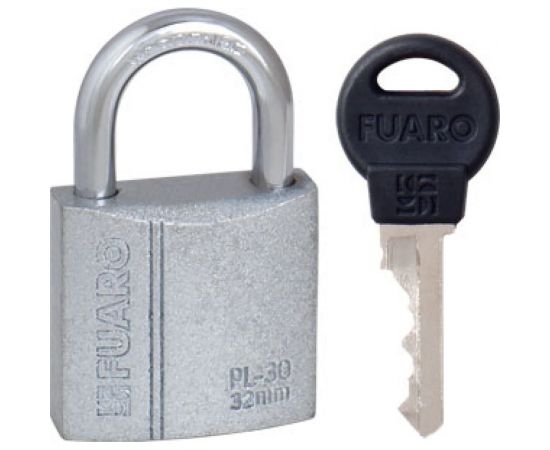 Навесной замок Fuaro PL-3032 32 мм 3 англ. кл. БЛИСТЕР 26337 