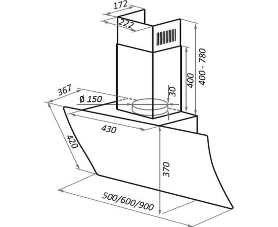 Кухонная вытяжка MAUNFELD бежевый SKY STAR CHEF 60 Glass Beige – изображение 17