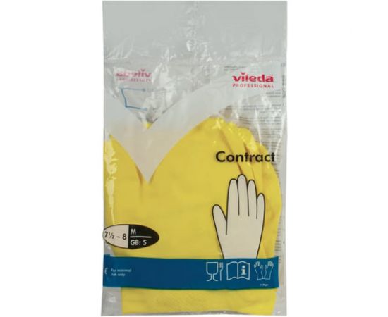 Хозяйственные перчатки VILEDA размер L, желтые, 101018 602149 – изображение 2