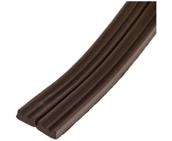 Резиновый уплотнитель ТУНДРА Krep профиль Е, размер 4х9 мм, коричневый, в упаковке 6 м 3794727 – изображение 2