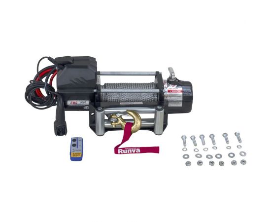 Автомобильная электрическая лебёдка RUNVA 12V Magnum 9000 lbs 4200 кг стальной трос EWG9000U – изображение 2