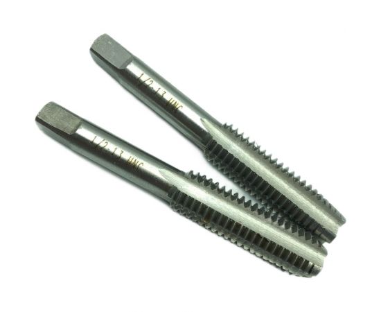 Метчик TORNERI дюймовый, UNC 1/2, 13 нитей, комплект из 2-х штук, 9ХС 043896 – изображение 3