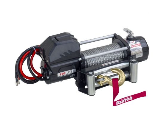 Автомобильная электрическая лебёдка RUNVA 12V Magnum 9000 lbs 4200 кг стальной трос EWG9000U – изображение 3