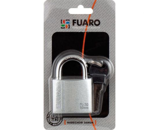 Навесной замок Fuaro PL-3032 32 мм 3 англ. кл. БЛИСТЕР 26337 – изображение 3