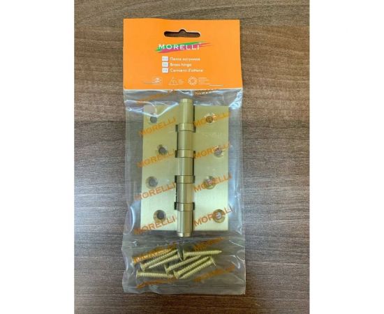 Латунная петля MORELLI цвет-мат.золото MBU 100X70X3-4BB SG 9010232 – изображение 3