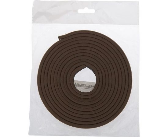 Резиновый уплотнитель ТУНДРА Krep профиль Е, размер 4х9 мм, коричневый, в упаковке 6 м 3794727 – изображение 3