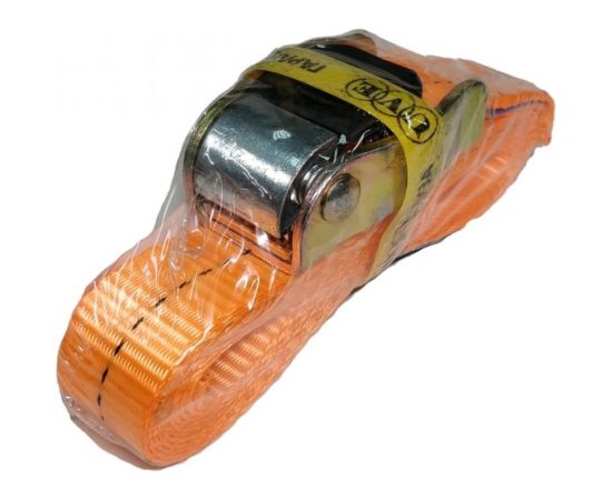 Стяжной ремень с пружинным замком UVE 600 daN, 3 м, 25 мм, оранжевый RS-25-600-3-orange – изображение 3