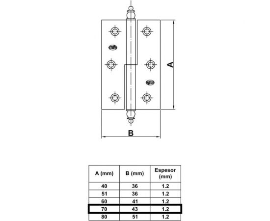 Петля Amig черная D-Левая 541-70 NE (D) – изображение 4