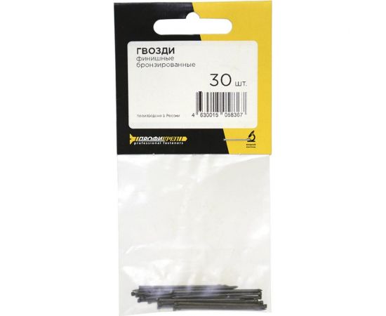 Финишные бронзированные гвозди Профикреп пакет, 1,4х35 30 шт 111704 – изображение 4