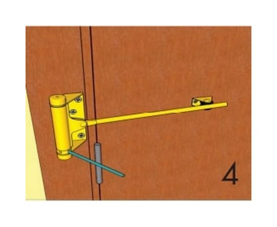 Дверной доводчик ALDEGHI LUIGI SPA стальной, пружинный, 125х300 мм, цвет: оцинкованная сталь, к-т: 1 шт + ключ с декоративными шурупами 115AZ003 – изображение 6