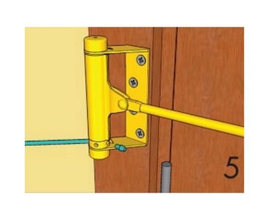 Дверной доводчик ALDEGHI LUIGI SPA стальной, пружинный, 125х300 мм, цвет: оцинкованная сталь, к-т: 1 шт + ключ с декоративными шурупами 115AZ003 – изображение 7