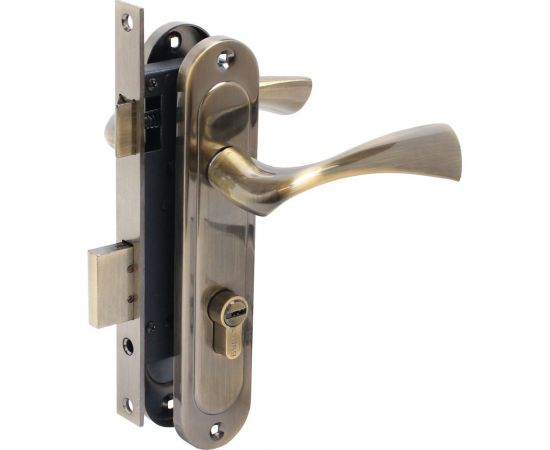 Врезной замок БУЛАТ ЗВ4-1.70.03.01 НОМОС (бронза; 5 перфоключей; с ручками) 13974 