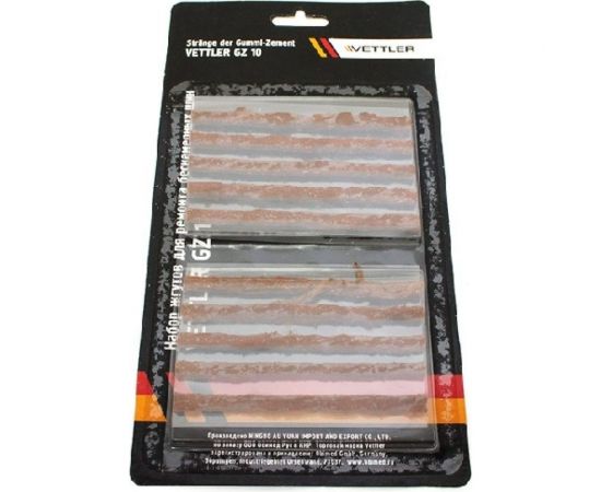 Резиновый жгут для ремонта б/к шин VETTLER 10 шт, в блистере GZ10 