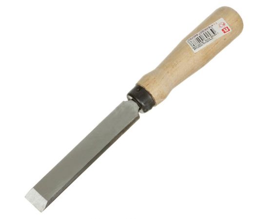 Плоская стамеска Арефино Инструмент холодная штамповка, с деревянной ручкой, 25 мм С105 