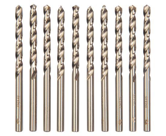 Сверло по металлу Р6М5/М2 (10 шт; 3.5 мм; ц/х; вышлифованное Класс А1) WOLFSTAR da00232 