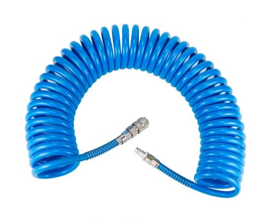 Шланг спиральный с быстросъемными соединениями профи (10 м; 5х8 мм; 20 бар) ARMA 5*8*10м PU 