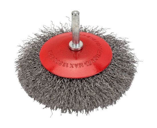 Щетка-крацовка коническая со шпилькой (100 мм; стальная витая проволока) Pobedit 2132010 