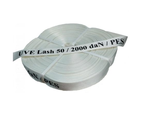 Крепежная лента UVE PES полиэстер, 50 мм, 2000 daN, ролик, 100 м lash-502000 