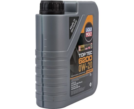 НС-синтетическое моторное масло LIQUI MOLY Top Tec 6200 0W-20 1л 20787 – изображение 2