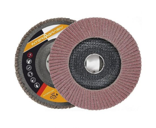 Конический лепестковый круг AC721X ECO 125x22 мм, оксид алюминия, Р80 Interflex 1005803041 – изображение 2