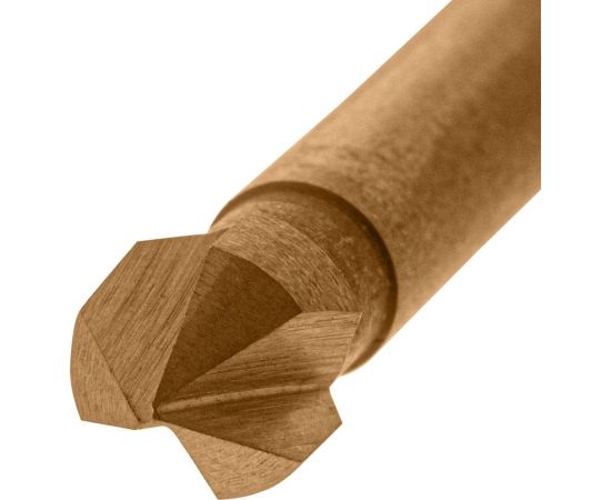 Зенковка конусная под М3, HSS, по металлу, цилиндрический хвостовик Denzel 72301 – изображение 2