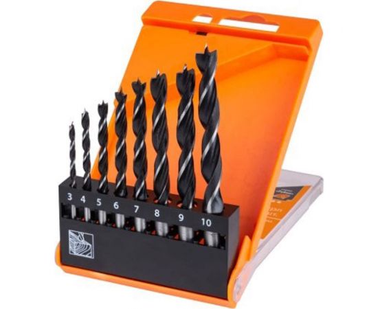 Набор сверл по дереву Рубин (8 шт.; 3-10 мм; HSS; ц/х) TDM SQ1093-0202 – изображение 2