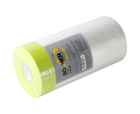 Маскирующая пленка BOOMER hdpe с клейкой лентой, 1.8x25 м, термостойкость до +100с 80180 – изображение 3