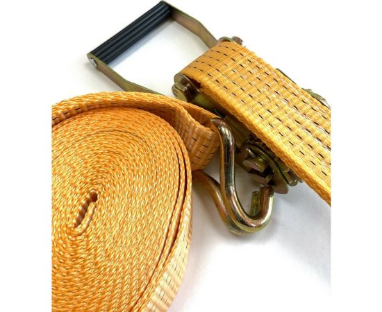 Стяжной ремень с храповиком для крепления груза ТамбовТехСнаб 3/6 т, 5 м, 50 мм 7930105412534 – изображение 3