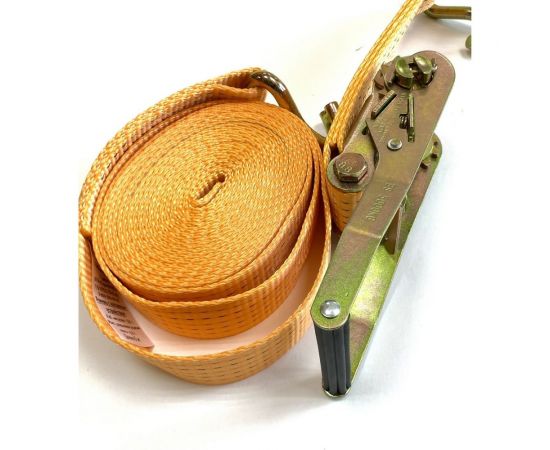 Стяжной ремень с храповиком для крепления груза ТамбовТехСнаб 3/6 т, 5 м, 50 мм 7930105412534 – изображение 4