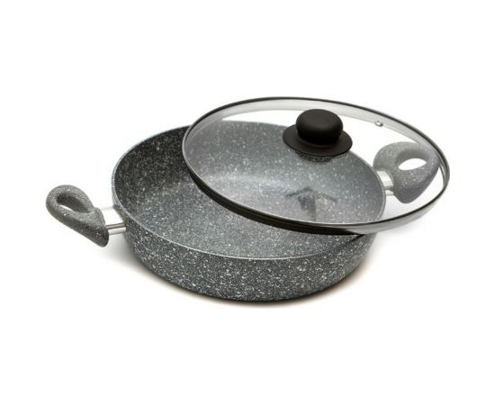 Жаровня SCOVO Stone Pan d280 стеклянная крышка ST-042 