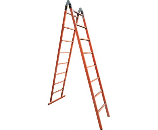 Стеклопластиковая, трансформируемая в стремянку лестница Диэлектрик ЛСПТД-3,0 Д413733 