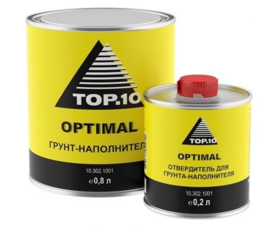 Грунт-наполнитель TOP.10 hs optimal 4:1 белый (0,8л + 0,2л), комплект 10.302.1001. 
