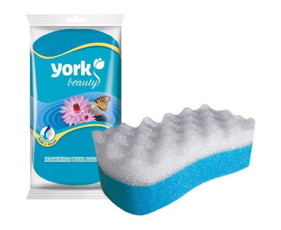 Массажная губка для тела YORK бабочка 011030 