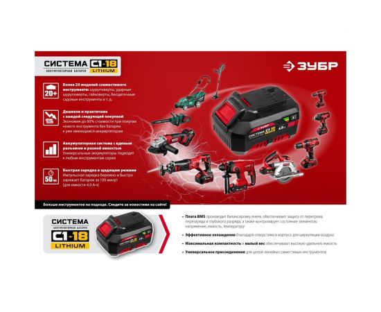 Реноватор ЗУБР 18 В, без АКБ, набор насадок МФИ-18 Н – изображение 11