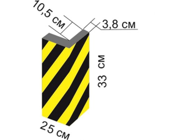 Угловой демпфер из вспененного полиэтилена Технология ДУ-ВП-2 330x250x38 мм 00000007611 – изображение 2