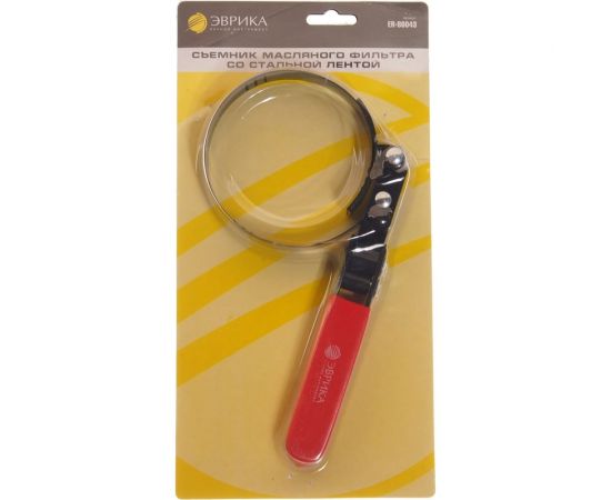 Съемник масляного фильтра со стальной лентой, с поворотной ручкой на 90 ЭВРИКА ER-86043 – изображение 2