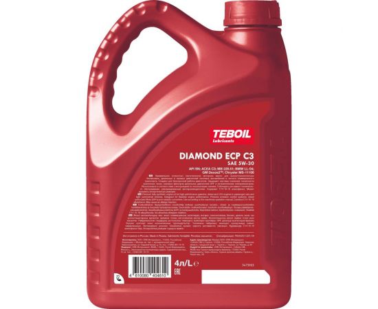 Моторное масло TEBOIL Diamond ECP c3, 5w-30, 4 л 3453876 – изображение 2