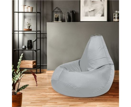 Кресло-мешок Mypuff Груша, серебристый, размер стандарт, оксфорд b_265 – изображение 3