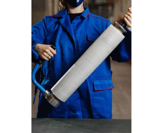 Первичная стрейч пленка ВОЛГА ПОЛИМЕР ручная, 500 мм, 256 м, 17 мкм 514150150 – изображение 3