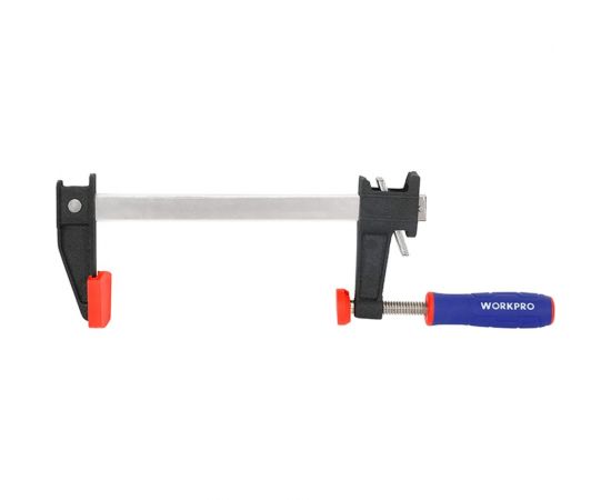 Быстрорегулируемая F-образная струбцина WORKPRO 600 мм WP232033 – изображение 4