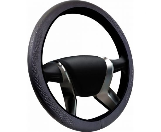 Оплетка на руль SENATOR Nevada тиснение, без обода, M /черный/ OPLS2201 – изображение 5