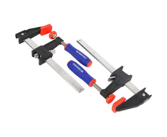 Быстрорегулируемая F-образная струбцина WORKPRO 600 мм WP232033 – изображение 5