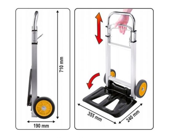 Складная тележка VOREL 90 кг 78661 – изображение 6