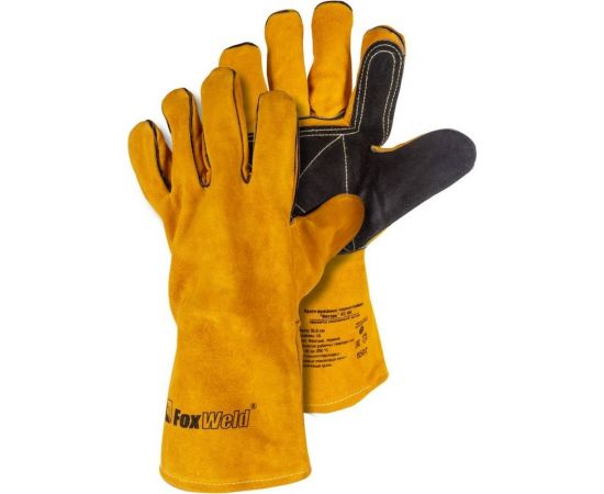 Термостойкие кожаные краги Foxweld Янтарь КС-04 8502 