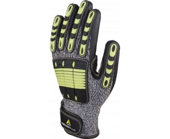 Трикотажные антипорезные перчатки с нитриловым покрытием Delta Plus VV910JA, р. 10, VV910JA10 