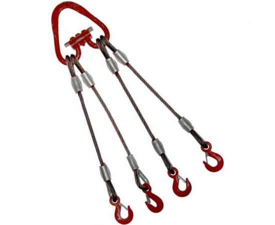 Канатный стальной четырехветвевой строп ООО КанТраст 4СК 5,0/2000, опрессовка 4SKO52000 